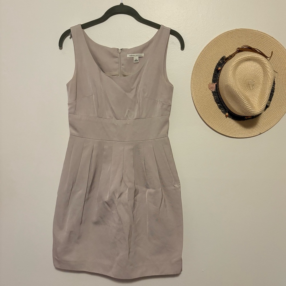 Banana Republic Soft Beige Sleeveless Mini Dress